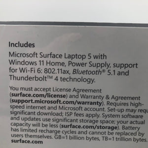 Microsoft Surface Laptop 5 15" Black 2022 1.8GHz i7-1265U 32GB 1TB SSD BRAND NEW
