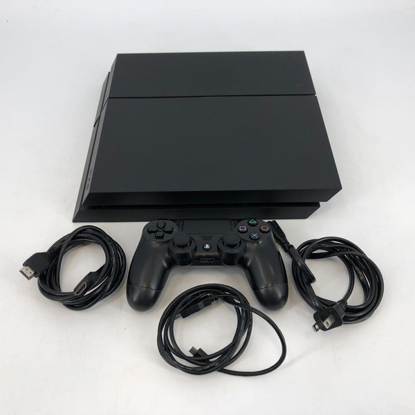 Sony Playstation 4 Black 500GB Excellent Cond. w/ Controller + Power/HDMI Cables