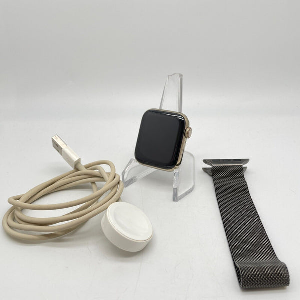 Apple Watch Series 6 Cellular Gold S. Steel 40mm w/ Graphite Milanese Loop