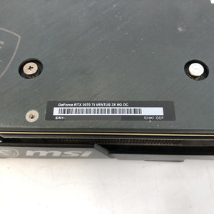 MSI NVIDIA GeForce RTX 3070 Ti Ventus 3x OC 8GB LHR GDDR6X - 256 Bit - Good