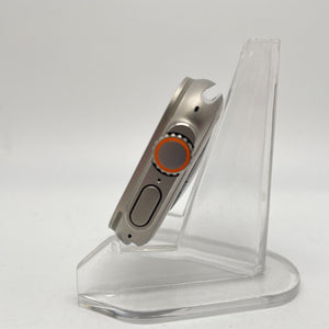 Apple Watch Ultra Cellular Titanium 49mm w/ Silver Non-OEM Metal Link Excellent
