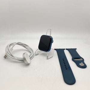 Apple Watch Series 7 Cellular Blue Aluminum 44mm w/ Blue Sport Band