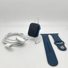 Load image into Gallery viewer, Apple Watch Series 7 (GPS) Blue Aluminum 45mm w/ Blue Sport Band