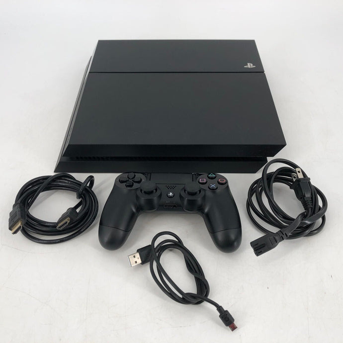 Sony Playstation 4 Black 500GB Very Good Cond. w/ Controller + HDMI/Power Cables